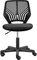 Yaheetech Adjustable Computer Armless Office Chair with Rolling Wheels and PP Back Support for Home Work Students Study Black
