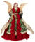 puntale albero natale angelo a forma di angelo, 45cm, rosso e verde Angelo albero di Natale in alto, per decorazioni albero di Natale