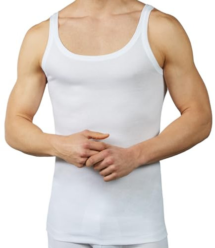 VP PINUCCIO VENEGONI Set 3 Canottiera Intima Uomo Spalla Stretta Cotone Mercerizzato 100% Canottiere Vogatore Intimo Canotta Spallina Canottiera Bianca