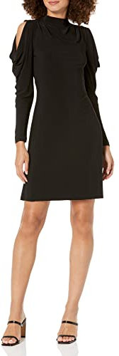 Tommy Hilfiger Robe Fourreau à Manches Longues pour Femme, Gris Anthracite, 42