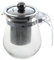 Tetera de cristal transparente resistente al calor de 350 ml, infusor de acero inoxidable, tetera de flores