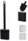SUSNUAN Toilet Brush and Holder Set, Silicone Flex Cleaner Brush for Bathroom, Wall Mounted Toilet Bowl Brush, Toilet Cleaner Brush Set for Bathroom Deep Cleaning (Black)