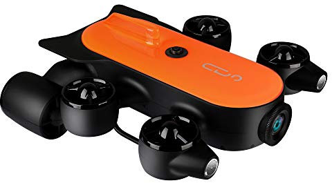 Camoro Underwater Drone T1 with 4K UHD Action Camera RC ROV Underwater Robot with Claw Real-time Steaming for Fishing Recording Adults (Orange 150m)