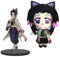 16cm Kochou Shinobu Figur Statue und 25cm Kochou Shinobu Weiche Figur Kissen Kombination Set, Anime Figur Modell Handmade Collectible Desktop Dekoration