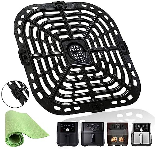 Chengziyue 6QT Air Fryer Tray for Instants Pot Vortex Plus 6 in 1 6QT XL Air Fryer, Premium Air Fryer Grill Pan Crisper Plate Grate Grid Rack Shelf for Gourmia GAF680/GAF685 6QT Air fryers, Nonstick