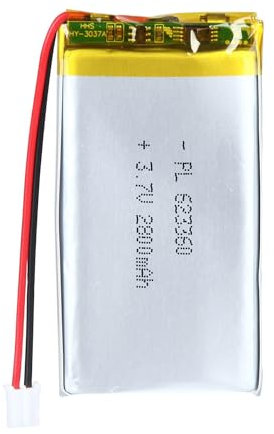Uxney Batterie lithium-ion 3,7 V 1500 mAh 623360 avec connecteur PH 2 avec grille de 2,0 mm