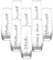 NUPTIO Champagne Glasses Bridal Shower Gift: Set of 8 Stemless Party Prosecco Flutes Tumbler Bride Bridesmaid Maid of Honor Wedding Clear Silver Embossed
