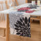 LRartdeco Tischläufer 40x140cm Tischband Schwarz Rot Abstrakt Blume Dekor Tisch Läufer 1er Set Waschbar rutschfest Tischdecke Leinen zur Deko von Tv-Schrank Schließfächer Esstisch