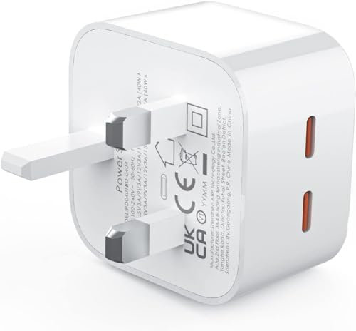 USB C Charger, Nestling 40W Dual USB C Wall Charger Fast Charging, 2 Port 20W USB C Plug, Compact GaN III USB C Power Adapter compatible with Phone 15/15 Pro/15 Pro Max/14 Pro, iPad, Galaxy and More
