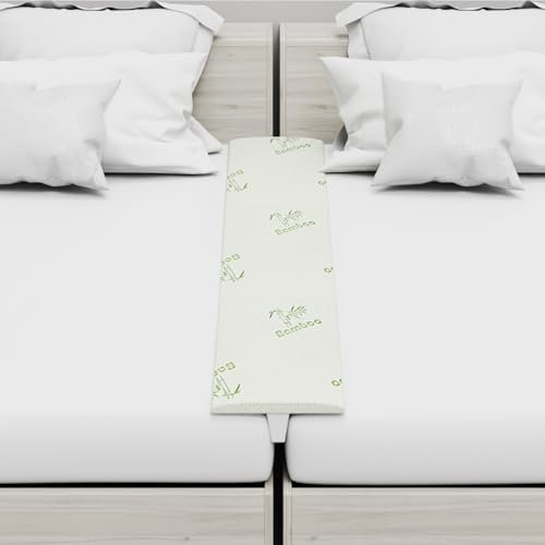 Limthe Bettbrücke Doppel- zu King-Konverter, Matratzenverbinder kombiniert TwoTwins, geteilter King-Lückenfüller für verstellbares Bett, rutschfest, waschbarer Bezug, 190 x 29 cm, extra breit