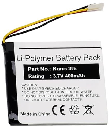 CHUNCAIL Akku 616-0337 für Apple iPod Nano 3 3G 3Gen 3TH MP3 A1236 Nano3, Li-Polymer Ersatzakku