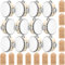 Boao 12 Sets 15,2 cm Hochzeits-Tamburine für Erwachsene, Holz, Handtrommel, Metallschellen mit Etiketten, Seil, Percussion, Musikinstrument für Kirche, Hochzeit, Party, Gastgeschenk