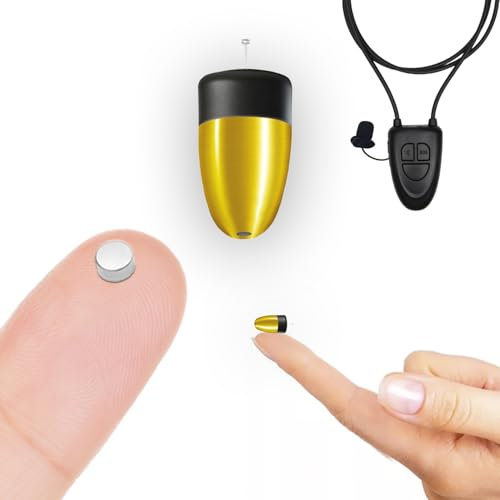 Pinganelli nascosti Pinganillo Esami Bluetooth nascosti - Auricolare spia invisibile senza fili copia esame. (Micromini + Micronano + V4, Nero con Microfono)