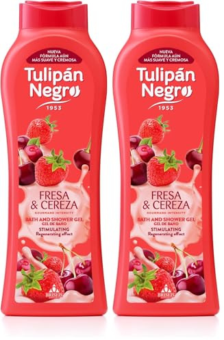 Tulipe noire Gel 600 + 120 ml, fraise et cerise - 12ml rouge 720 Millilitres (Lot de 2)