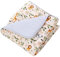 TupTam Krabbeldecke für Baby 120x120 cm - Gepolsterte Spieldecke Baby Baumwolle, XXL, OEKO-TEX, Weich & Hautfreundlich, Farbe: Safari/Elefant/Giraffe/Löwe/Beige/Grün