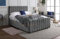 Rapyal Velvet Upholstered Panel Bedframe with Memory Mattress & Optional Ottoman Storage – Modern Design, Multiple Sizes & Colours (Grey, Small Double)