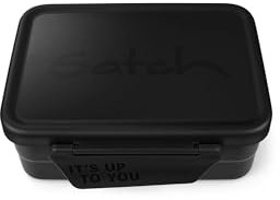 satch Edelstahl Brotdosen Set mit Trennfach, BPA-frei, Spülmaschinenfest Schwarz