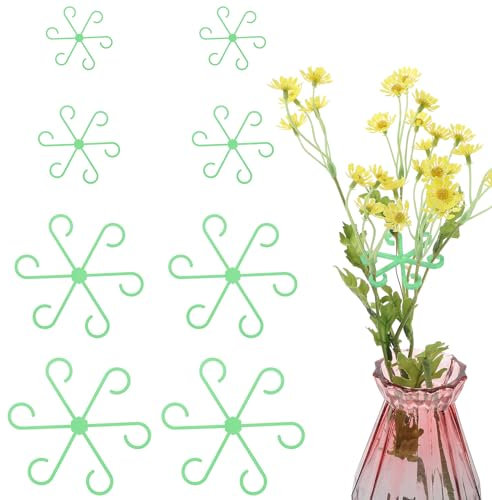 8PCS Plant Support Stakes for Indoor Plants, Acrylic House Pothos Plant Climber Support Flower Stem Supports Pole Sticks Holders Reusable Trellis Hook Growth Accessories for Plants (Green)