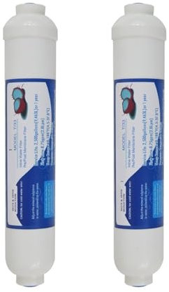 Coconut Carbon GAC Ersatz-Wasserfilter For Umkehrosmoseanlage, Kühlschrank, Eismaschine – 2er-Pack