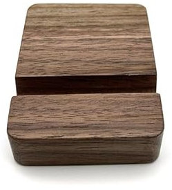 Smartify Handyhalterung Holz dunkel - Handyhalter iPhone Samsung und Kindle - Smartphone Ständer für Tisch - Handy Halterung Büro Schreibtisch - Dockingstation Naturholz Design Handy Halter Homeoffice