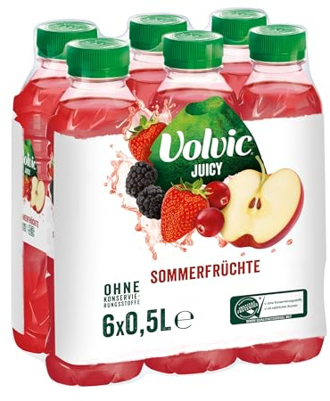Volvic Juicy Sommerfrüchte – 6x0,5L – Nur natürliche Aromen