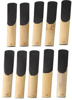 Alomejor Hochwertiger Tenor -Saxophon Reed 1,5 Kraftersatz Kit Langlebige SAX Reed für Hervorragende Reaktion, 10pcs für Saxophonspieler