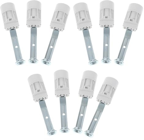 POPETPOP Lot de 10 Douilles E14 à Vis Support Blanc 100 Mm pour Lampes Candélabres, Appliques Murales et Suspensions – Douilles de Remplacement Résistantes la Chaleur, Compatibles