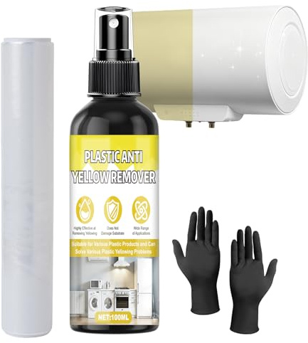 WEILAOK Kunststoffreiniger, Kunststoffreiniger Fensterrahmen Weiß, 100ml | Kunststoffreinigers für Fensterrahmen Geeignet zur Entfernung von Vergilbungen an Klimaanlagen, Waschmaschinen, Fensterrahmen