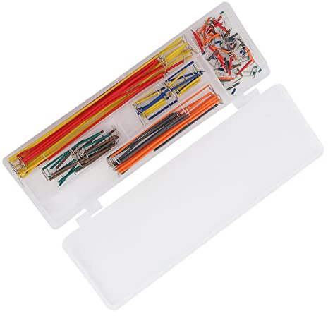 ZJchao Awg Breadboard Jumpers 140pcs U Shape Solderless Breadboard Jumper Cable Wire Kit Box for DIY Electronics Projects
