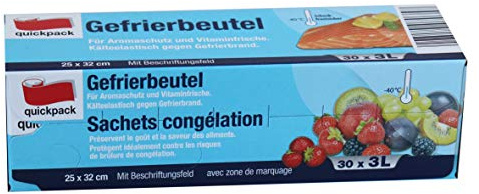 quickpack Gefrierbeutel 3 ltr. 30 Stück 25x32cm