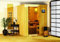 Minja - Karibu Sauna Plug & Play ohne Ofen - ohne Dachkranz -