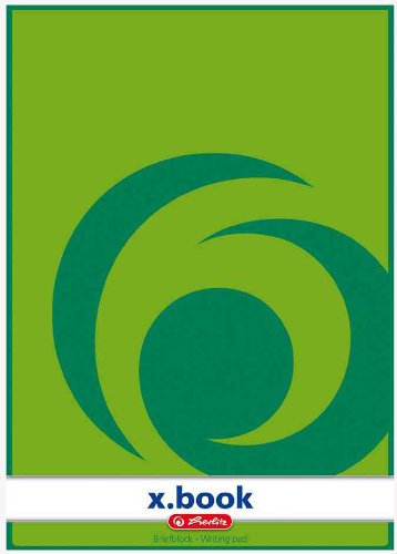 herlitz Briefblock x.book, A5, ungelocht, 50 Blatt, blanko VE=5