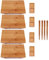 BambooMN Bamboo Sushi Plate/Tray, Chopsticks and Compartment Sauce Dish, 11.5 Rectangle - 4 Sets