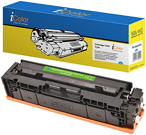 iColor Cartridge, Canon: Toner-Kartusche 045H für Canon-Laserdrucker, Cyan (blau) (Tonerkartuschen)