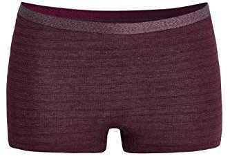 Conta Thermo Panty, bequemer Hipster mit natürlicher Baumwolle, wärmeisolierende Thermounterwäsche, Damenbekleidung, Bordeaux Geringelt, Größe: 38/S