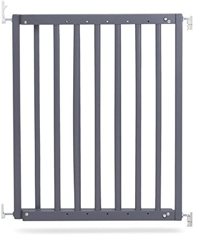 Safetots Chunky Wooden Screw Fit Stair Gate, Grey, 63.5cm - 105.5cm, Wood Baby Gate, Screw Fit Safety Barrier, Stylish Design and Practical Safety Gate, Easy Installation
