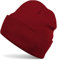 styleBREAKER Unisex Beanie Strickmütze Einfarbig, Feinstrick Mütze doppelt gestrickt, warme Winter Strickbeanie 04024029, Farbe:Bordeaux-Rot