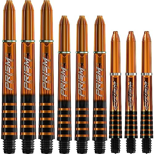 WINMAU Prism Force Orange Short Polycarbonate Dart Stems - 1 Sätze pro Packung (3 Schäfte insgesamt)