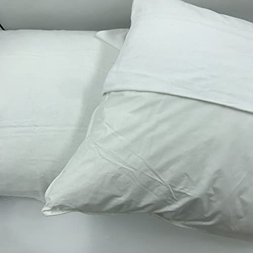 Alpes Blanc – Lot de 4 Housses protège-Oreiller 65x65 cm – sous-taies 100% Coton – Protection Oreiller antitaches – Lavable en Machine – Fabrication européenne