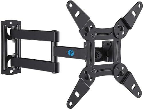 Ginarelo- Supporto da parete per TV a schermo piatto e curvo con braccio snodato, inclinabile, per la maggior parte dei televisori e monitor da 13-42 pollici, VESA max 200 x 200 mm fino a 20 kg