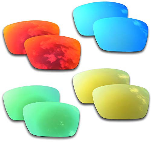SOODASE Pour Oakley Fuel Cell Des lunettes de soleil Rouge/Bleu/Doré/Vert Verres de remplacement polarisés