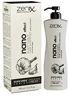 Zenix Nano Effect Knoblauch Shampoo 400ml ohne Salz Black Garlic Series