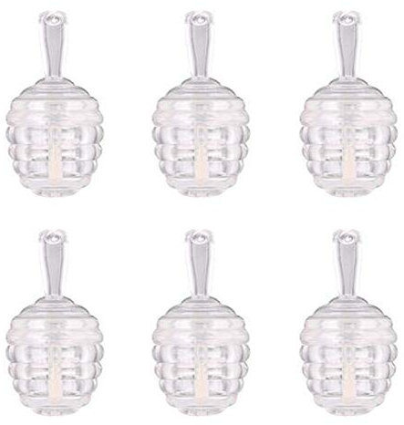 6 Pieces Empty Lip Gloss Tubes Reusable Lip Gloss Containers Honey Pots Shaped Lips Gloss Tube 9 ml Empty Refillable Lips Gloss Bottles DIY Cosmetics Lipstick Containers, Transparent