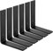 MLOQI 6 Pack Heavy Duty Shelf Brackets, 5mm Thick Scaffold Board L Wall Brackets for Shelves, Black Industrial Shelves Support (6x4/15cm x 10cm)