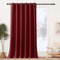 PONY DANCE Blickdichte Gardinen Rot Extra Breite Gardinen Wohnzimmer Modern Thermovorhang Hitzeschutz Blickdichte Vorhänge mit Ösen Vorhang Verdunkelung, H 245 x B 200 cm, Rot