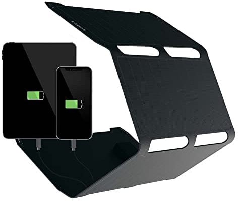 Sunnybag SUNBOOSTER 28 | Chargeur Solaire Portable de 28 W | Pliable, Efficace, étanche | 2 Sorties USB | Téléphone Portable, Tablette, Banque d'alimentation en déplacement | pour l'extérieur, la