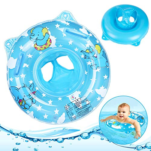 Flintronic Flotador, Anillo de Natación Inflable, Asiento de la Piscina, Entrenamiento para Bebés/Niños/Niñas 6-36 Meses-Azul