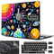 CISSOOK Compatible with MacBook Air 13 inch Case 2021 2020 2019 2018 Release A2337 M1 A2179 A1932, Hard Shell Case+ Keyboard Cover for MacBook Air 13 Inch with Retina Display Touch ID, Universe Space