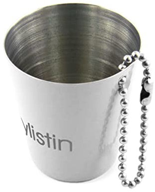 sprengers Personalisierbarer Schnapsbecher aus Edelstahl – Individuelles Schnapsglas mit Name in verschiedenen Farben - JGA (Weiß)