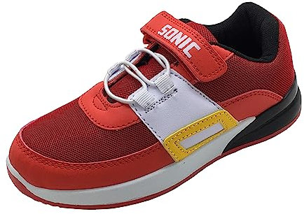 Sonic The Hedgehog Zapatillas niños o niñas con Luces Rojas de Colores, Talla 3 UK, 36 EU